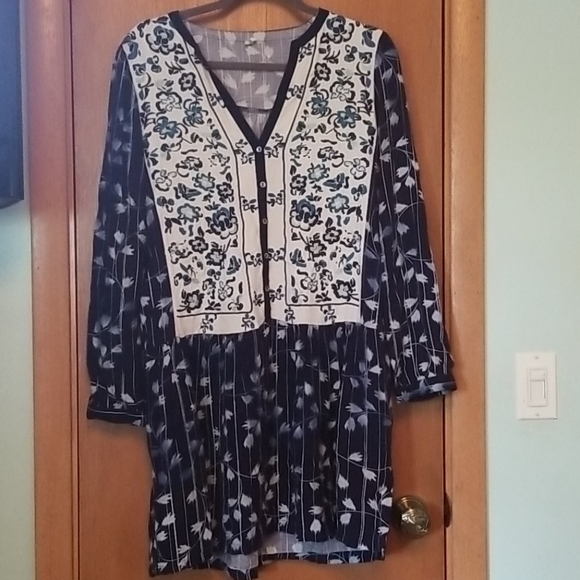 Anthropologie | Dresses | Anthropologie Tiny Blue Embroidered Dress Sz M